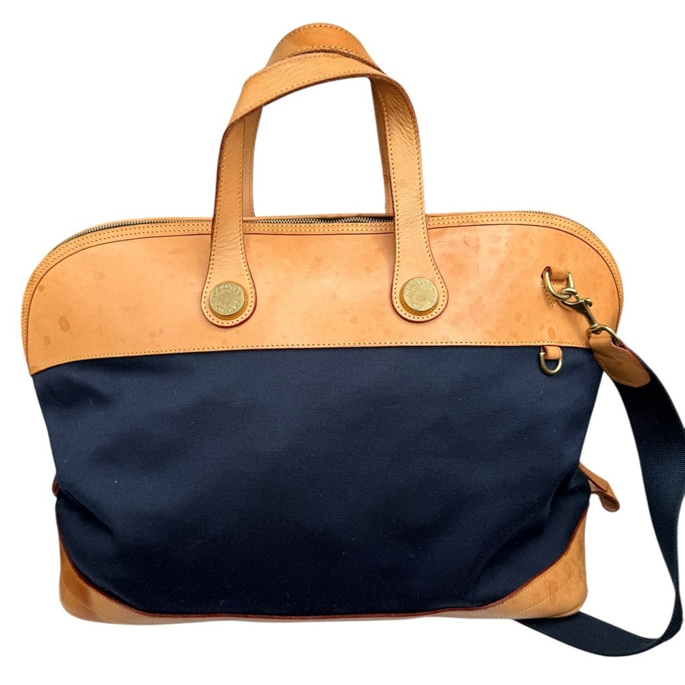 Dooney & Bourke bag Cabriolet weekender duffle canvas vachetta leather